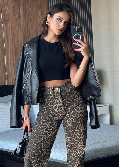 Leopard print pants