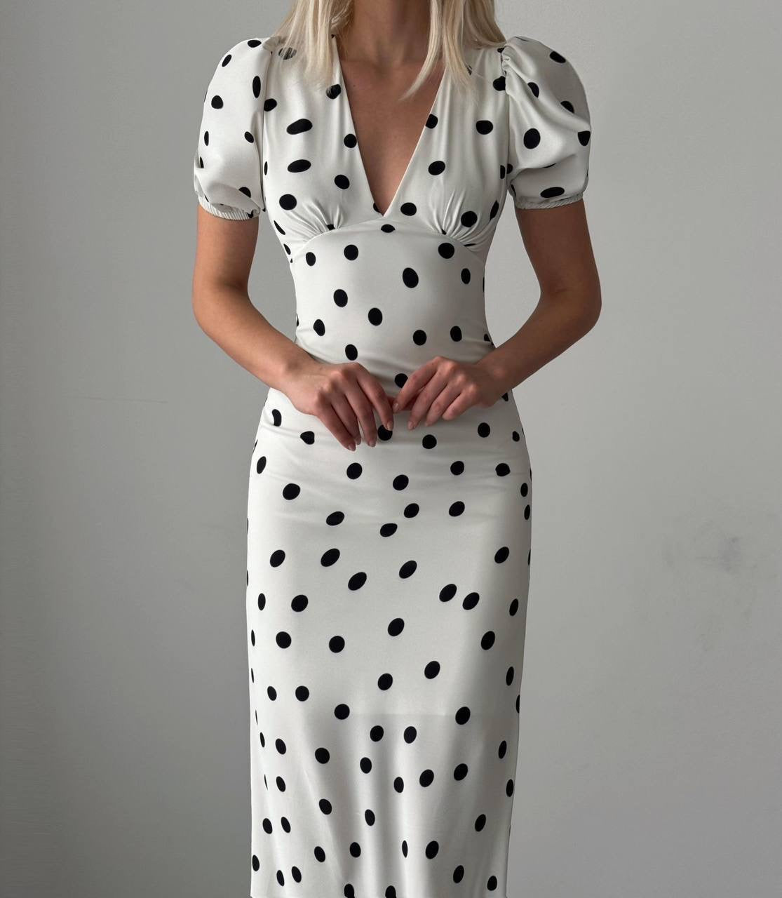 Midi polka dress