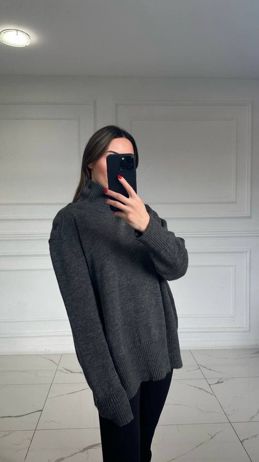 Oversized turtleneck sweater