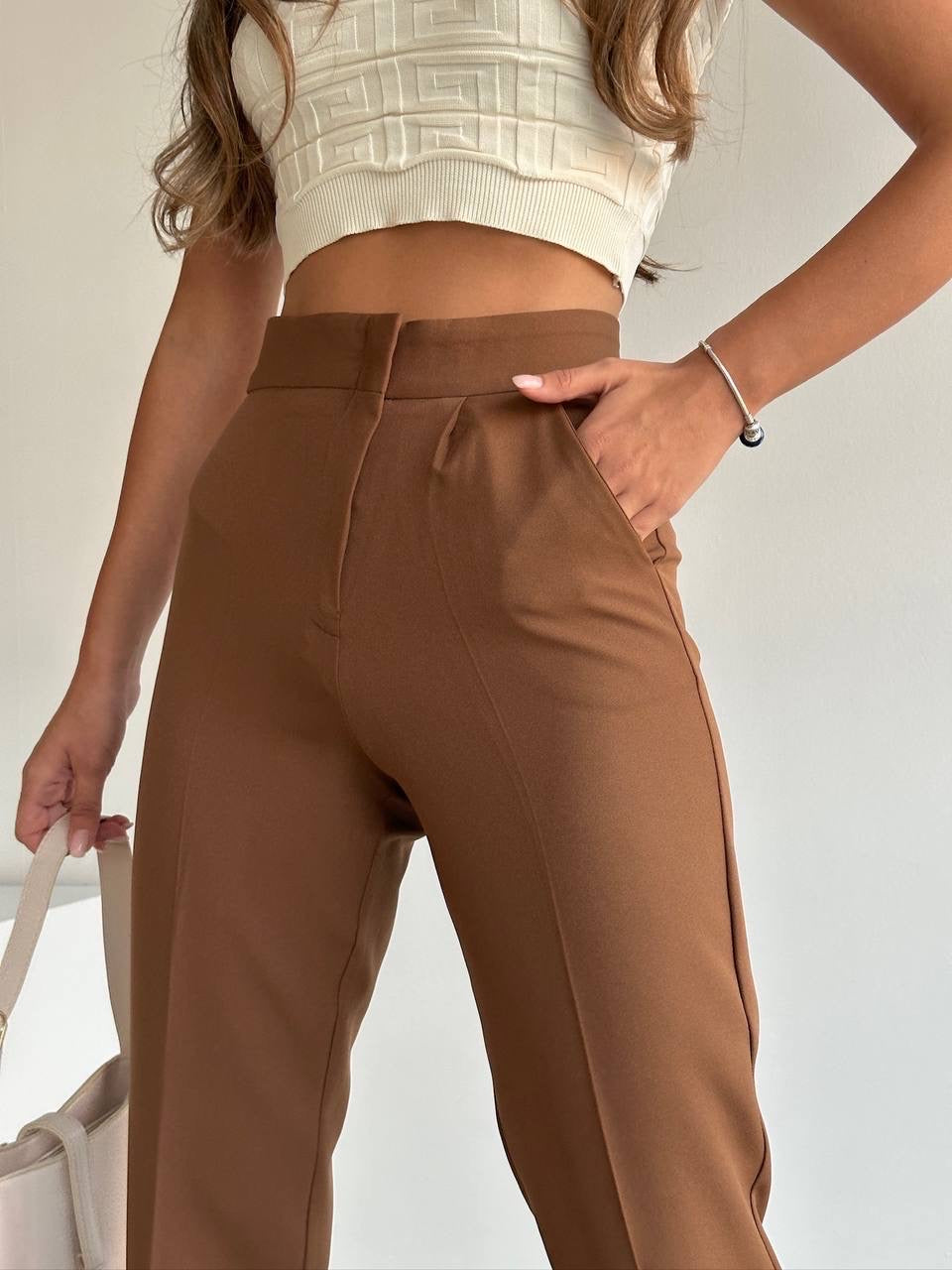 Straight high waist pants