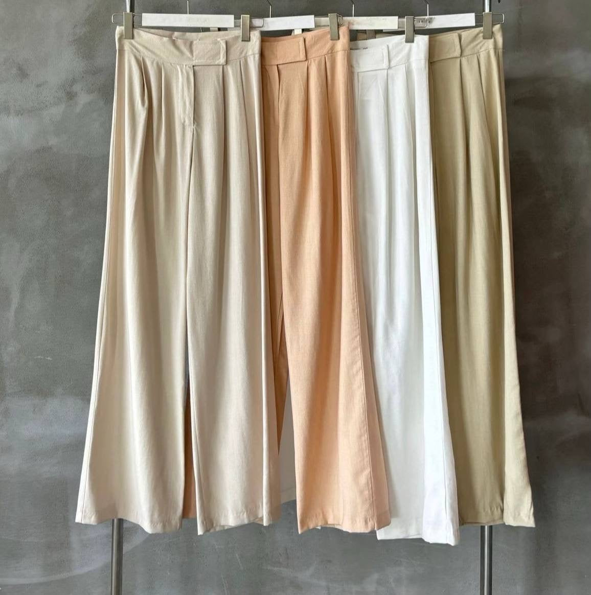 Linen wide pants