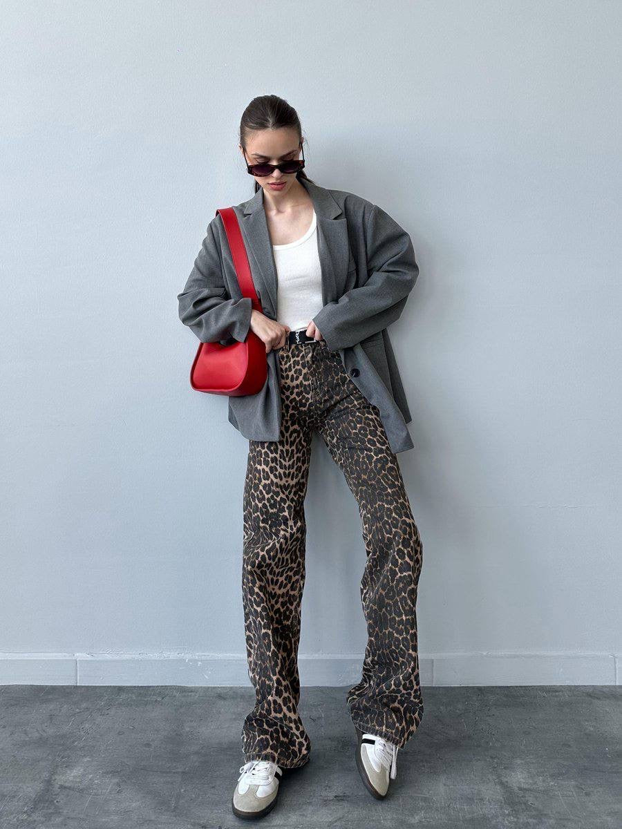 Leopard print pants