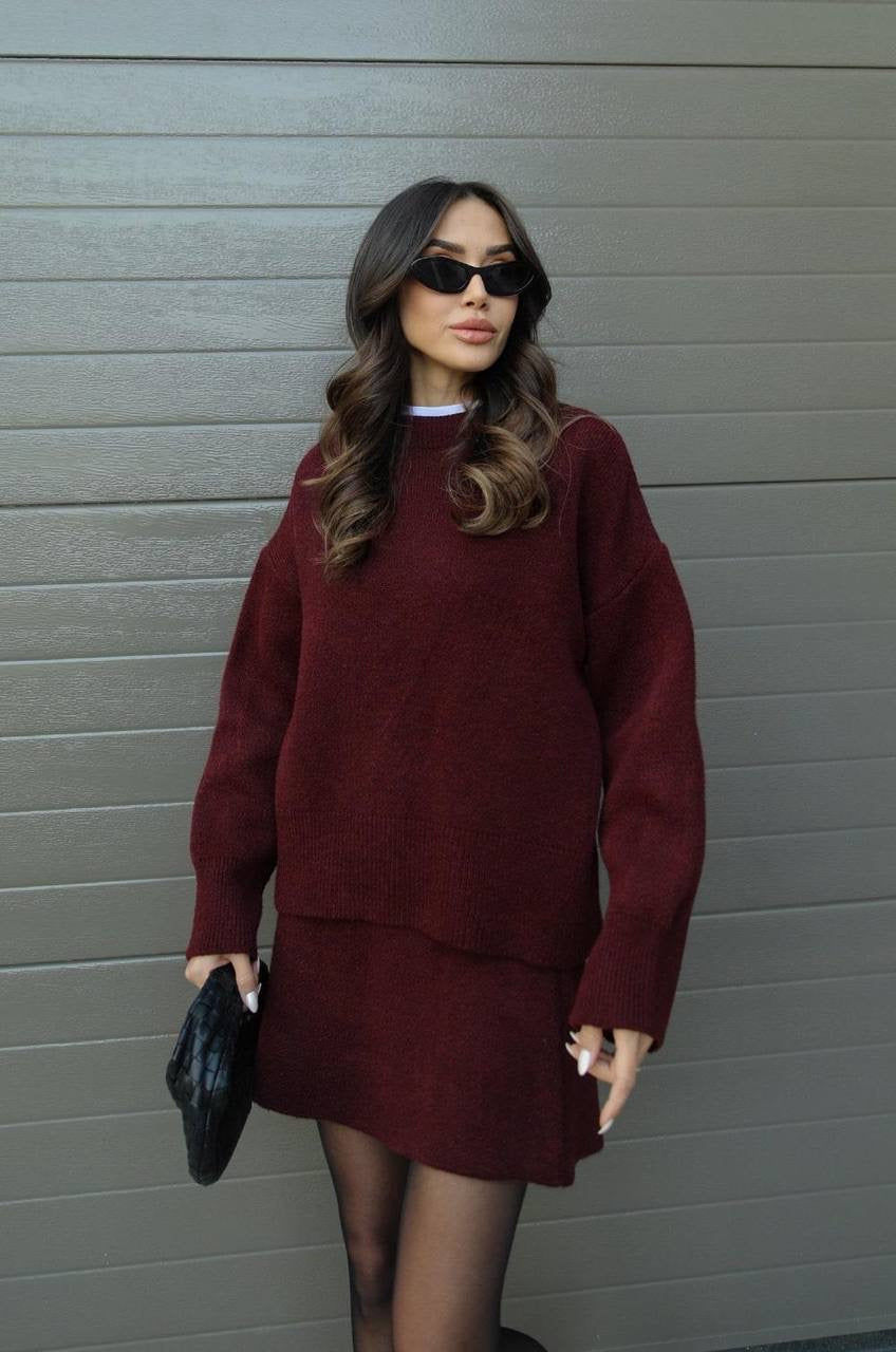 Skirt and sweater set