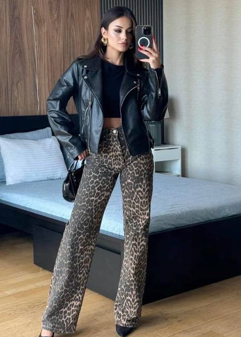 Leopard print pants