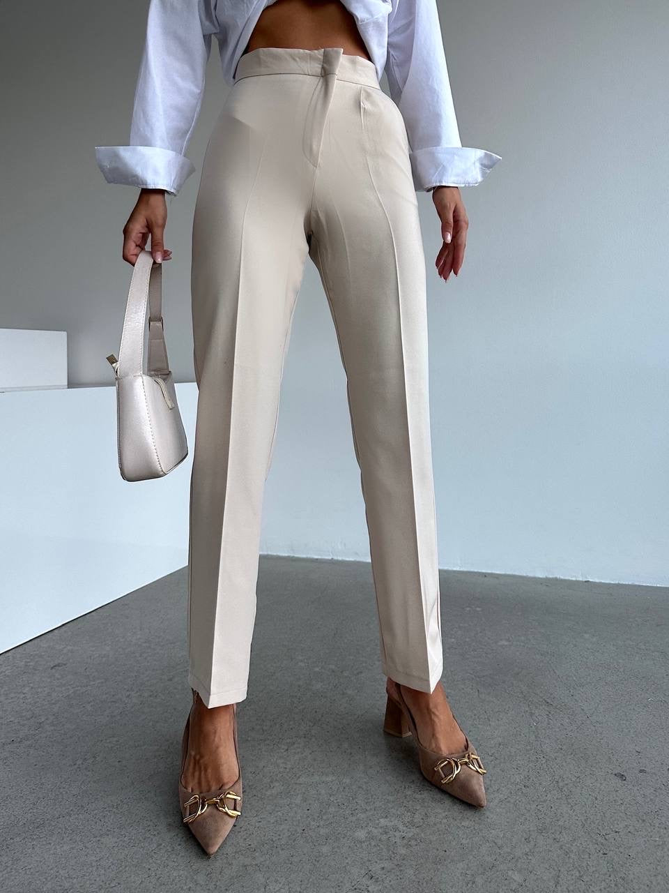 Straight high waist pants