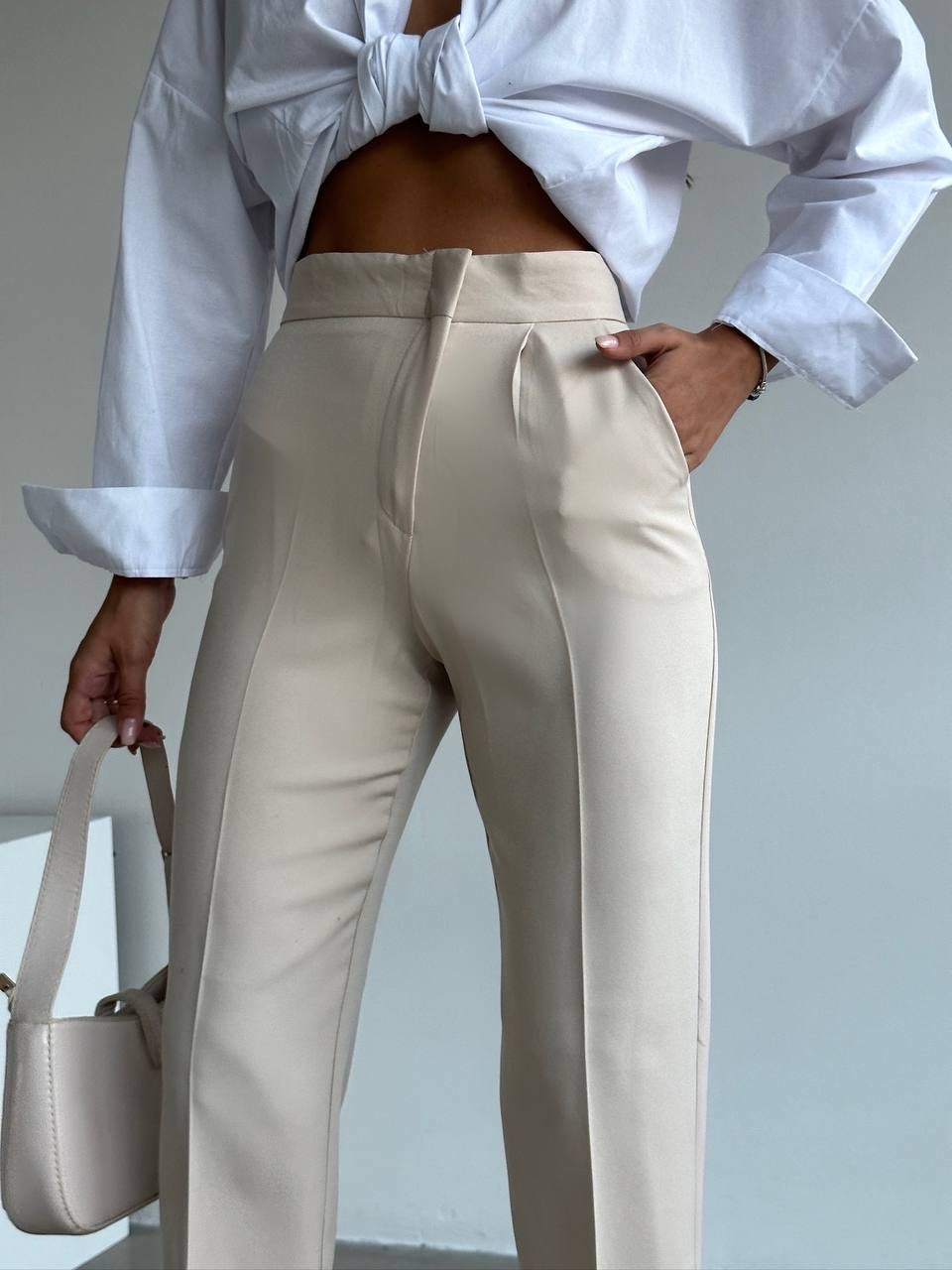 Straight high waist pants