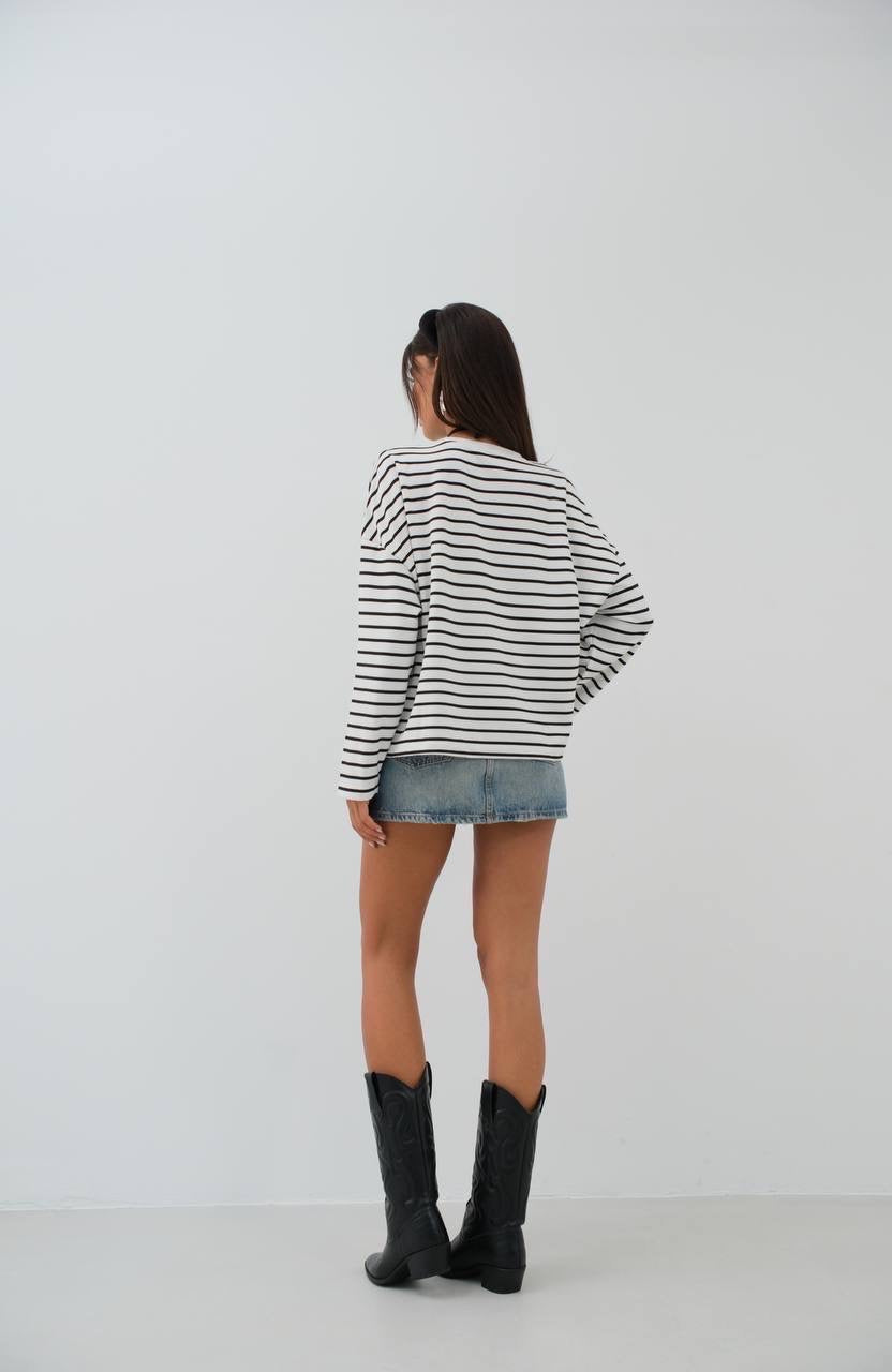 Striped cotton blouse