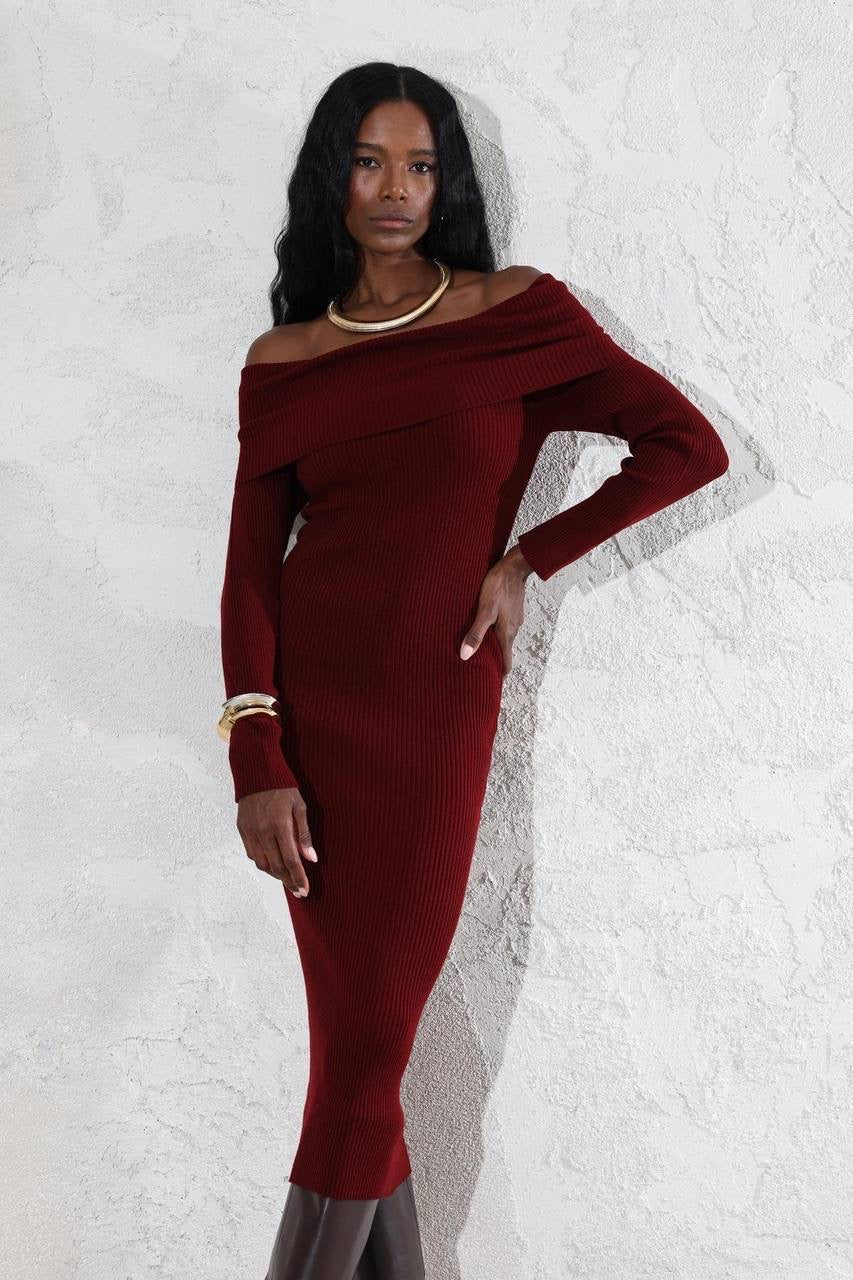 Knit midi dress