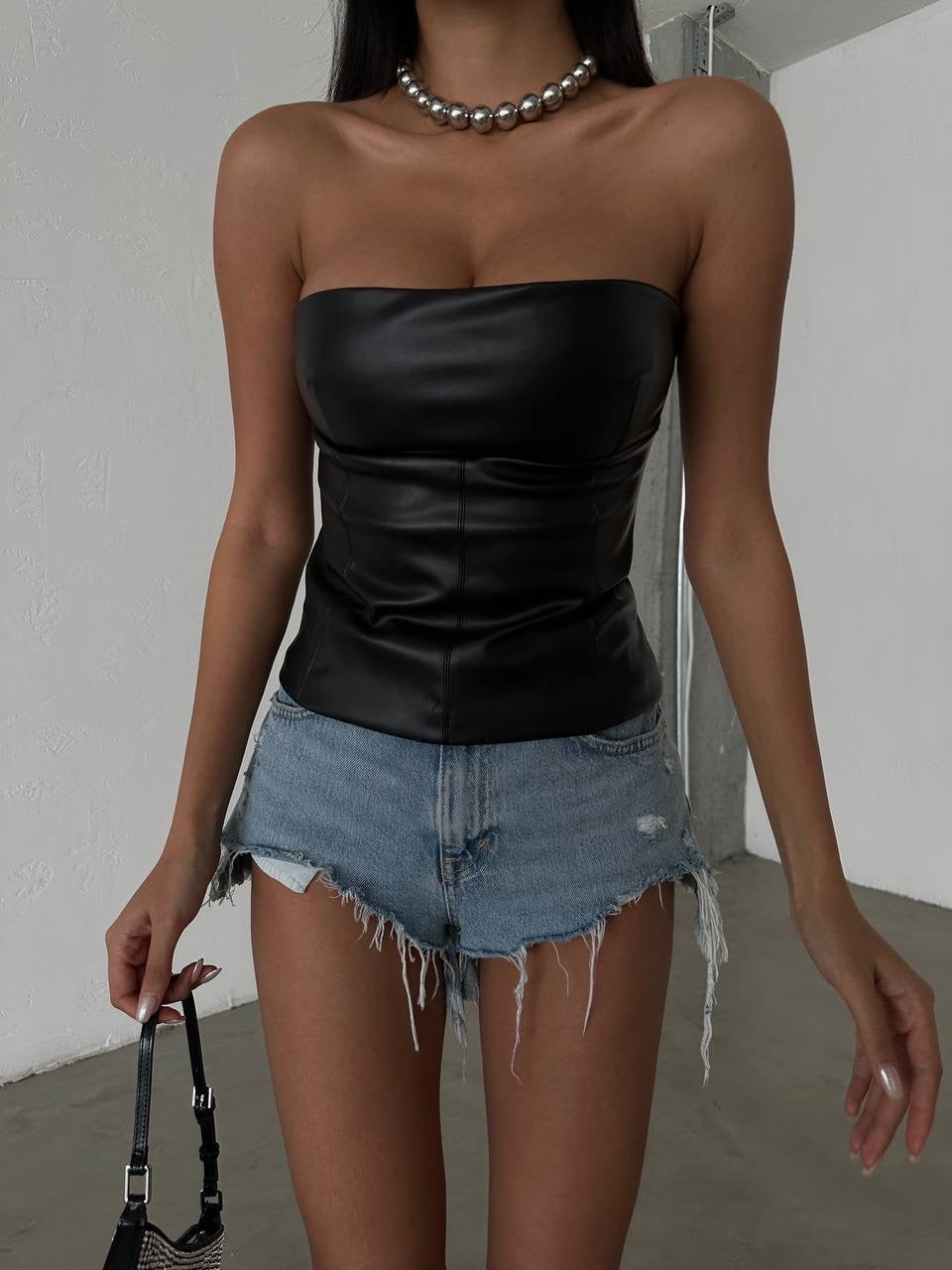 Leather corset