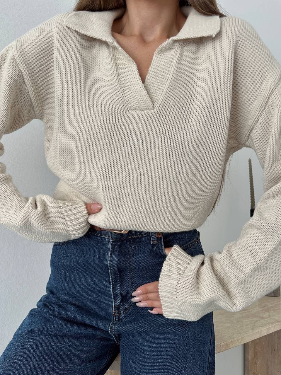 Basic polo sweater