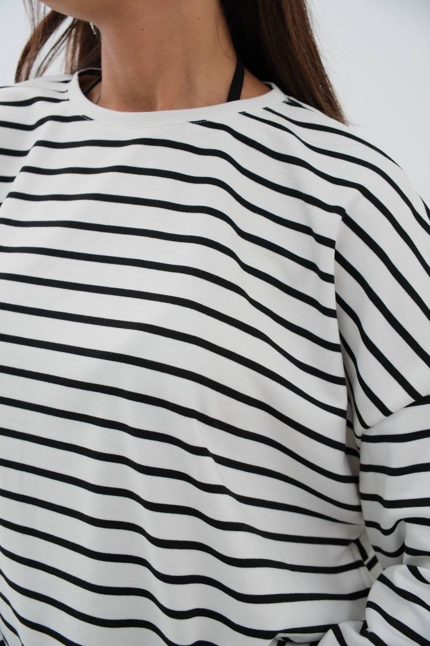 Striped cotton blouse