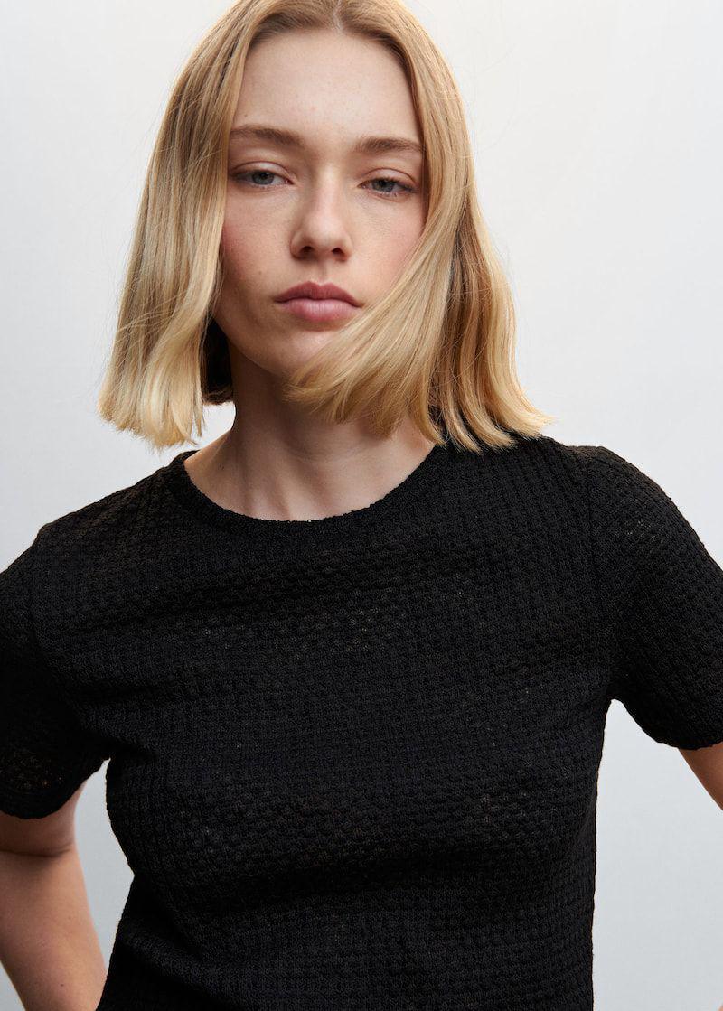 Black knit t-shirt